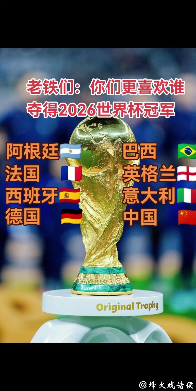 “2026世界杯冠军预测：谁将问鼎大力神杯？”